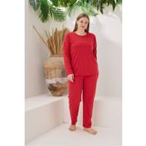 pijamacity Kadın Battal Beden Pamuklu Pijama Takımı