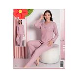 pijamakeyfi Kadın Büyük Beden Fitilli Pijama Takımı