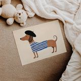 Pijamalı Köpek Çocuk Odası Duvar Posteri Çerçeveli Tablo Duvar Dekorasyonu - 30 x 40 - Çerçevesiz Poster