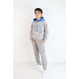 Pijamella Erkek Çocuk 2'li Takım Oversize Kapşonlu Sweatshirt-Beli Lastikli Alt Eşofman Takımı - 6 Yaş - Gri