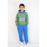 Pijamella Erkek Çocuk 2'li Takım Oversize Kapşonlu Sweatshirt-Beli Lastikli Alt Eşofman Takımı - 6 Yaş - Yeşil