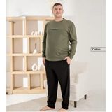 Pijamoni Erkek Battal Bisiklet Yaka Penye Uzun Kol Pijama Takımı 6700/1 - 1 Adet