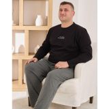 Pijamoni Erkek Battal Bisiklet Yaka Penye Uzun Kol Pijama Takımı 6700/5 - 1 Adet