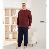 Pijamoni Erkek Battal Bisiklet Yaka Penye Uzun Kol Pijama Takımı 6700/8 - 1 Adet