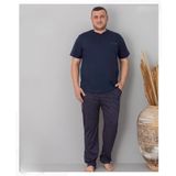 Pijamoni Erkek Battal Düğme Yaka Penye Kısa Kol Pijama Takımı 6730/6 - 1 Adet