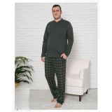 Pijamoni Erkek Battal Düğme Yaka Penye Uzun Kol Pijama Takımı 6720/13 - 1 Adet