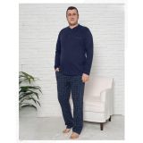 Pijamoni Erkek Battal Düğme Yaka Penye Uzun Kol Pijama Takımı 6720/15 - 1 Adet