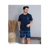 Pijamoni Erkek Bisiklet Yaka Kısa Kol Şortlu Pijama Takımı 6175/8 - 1 Adet