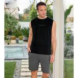 Pijamoni Erkek Bisiklet Yaka Kolsuz Şortlu Pijama Takımı 6180/6 - 1 Adet Xl Siyah