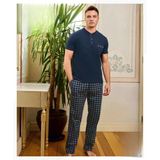 Pijamoni Erkek Düğme Yaka Kısa Kol Pijama Takımı 6850/10 - 1 Adet Xl Lacivert
