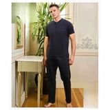 Pijamoni Erkek Düğme Yaka Kısa Kol Pijama Takımı 6850/13 - 1 Adet M Koyu Lacivert