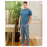 Pijamoni Erkek Düğme Yaka Kısa Kol Pijama Takımı 6850/8 - 1 Adet