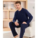 Pijamoni Erkek Düğme Yaka Kışlık Mikrosoft Likralı Pijama Takımı 6410/4 - 1 Adet