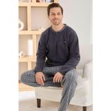 Pijamoni Erkek Düğme Yaka Kışlık Polar Pijama Takımı 6100/14,1 - 1 Adet