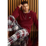 Pijamoni Erkek Düğme Yaka Kışlık Polar Pijama Takımı 6100/15 - 1 Adet