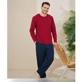 Pijamoni Erkek Pamuklu Bisiklet Yaka Uzun Kol İnce Pijama Takımı 6150/13 - 1 Adet