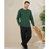 Pijamoni Erkek Pamuklu Bisiklet Yaka Uzun Kol İnce Pijama Takımı 6150/14 - 1 Adet