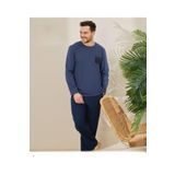 Pijamoni Erkek Pamuklu Bisiklet Yaka Uzun Kol İnce Pijama Takımı 6150/8 - 1 Adet