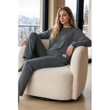 Pijamoni Kadın Bisiklet Yaka Uzun Kol Selanik Kışlık Pijama Takımı 1155-5 - 1 Adet Lacivert S - M