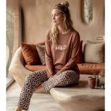 Pijamoni Kadın Likralı Pamuklu Bisiklet Yaka Uzun Kol İnce Pijama Takımı 1300/4 - 1 Adet