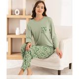 Pijamoni Kadın Milan Bisiklet Yaka Uzun Kol İNCE Pijama Takımı 7575/5 - 1 Adet