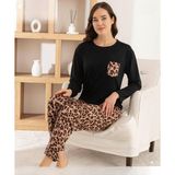 Pijamoni Kadın Milan Bisiklet Yaka Uzun Kol İNCE Pijama Takımı 7575/6 - 1 Adet