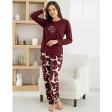 Pijamoni Kadın Milan Bisiklet Yaka Uzun Kol İnce Pijama Takımı 7600/21 - 1 Adet