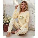 Pijamoni Kadın Milan Bisiklet Yaka Uzun Kol İnce Pijama Takımı 7600/23S - 1 Adet
