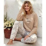 Pijamoni Kadın Milan Bisiklet Yaka Uzun Kol İnce Pijama Takımı 7600/24B - 1 Adet