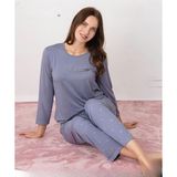 Pijamoni Kadın Milan Bisiklet Yaka Uzun Kol İnce Pijama Takımı 7600/39 - 1 Adet