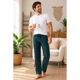 PİJART Erkek Yeşil Ekose Pijama Altı