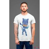 Pijimaske Piji Maske Catboy Karakter Characters Unisex Tişört T-Shirt - Beyaz