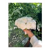 Pika Şakayık Gelin Buketi - Beyaz Şakayık Gelin Çiçeği - Atma Çiçeği - Nikah Çiçeği - Gelin Atma Çiçeği