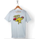 Pıkachu Gym Fıtness Spor Vücut Geliştirme Erkek Tişört - T011566 - Beyaz
