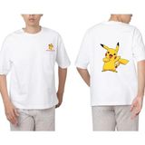 Pikachu Oversize Unisex T-Shirt - Beyaz - M