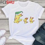 Pikaçu Pokemon anime T-SHIRT MODEL464 - Beyaz