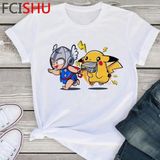 Pikaçu Pokemon anime T-SHIRT MODEL468 - Beyaz
