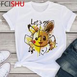 Pikaçu Pokemon anime T-SHIRT MODEL470 - Beyaz - XL