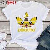 Pikaçu Pokemon anime T-SHIRT MODEL471 - Beyaz