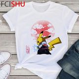 Pikaçu Pokemon anime T-SHIRT MODEL473 - Beyaz