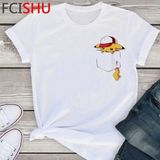 Pikaçu Pokemon anime T-SHIRT MODEL475 - Beyaz