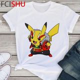 Pikaçu Pokemon anime T-SHIRT MODEL478 - Beyaz - XL