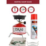 Pikas Mocamp Devrilmez Ayaklı Taşınabilir Kamp Ocağı 400 g Hafif ve Pratik Kullanım - Kırmızı
