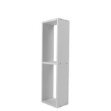 PIKAS Modern Minimalist 2 Raflı Dekoratif Kitaplık ve Yan Sehpa – Beyaz, Dikey Tasarım