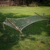 Pikas Tek Kişilik Örgülü Polyester Hamak | 95×165 cm, 150 kg Kapasiteli, Bahçe/Balkon/Kamp İçin İdeal Çözüm