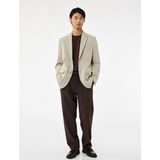 Pike Kumaş Uzun Kollu Kapaklı Cep Detaylı Düğmeli Slim Fit Mono Yaka Blazer Ceket - 50 - Gri