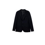 Pike Kumaş Uzun Kollu Kapaklı Cep Detaylı Düğmeli Slim Fit Mono Yaka Blazer Ceket