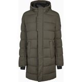 Pikeur Quilted Coat 8014 Lüks Su Geçirmez Kapüşonlu Erkek Parka - Koyu Haki - 44