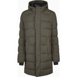 Pikeur Quilted Coat 8014 Lüks Su Geçirmez Kapüşonlu Erkek Parka - Koyu Haki - 46
