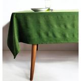 Pikko Home Yeşil Kadife Dokulu Dertsiz Masa Örtüsü - Kivi Yeşili - 140 x 140 cm